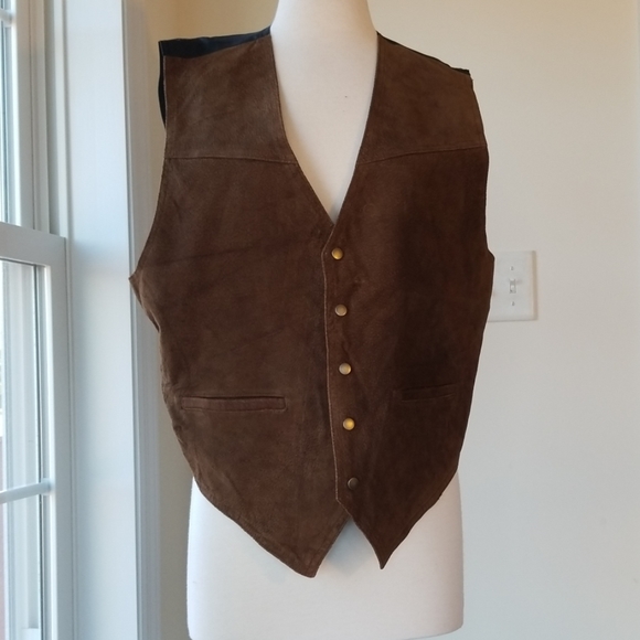 Stefano Man Men's Leather Vest - Picture 1 of 6